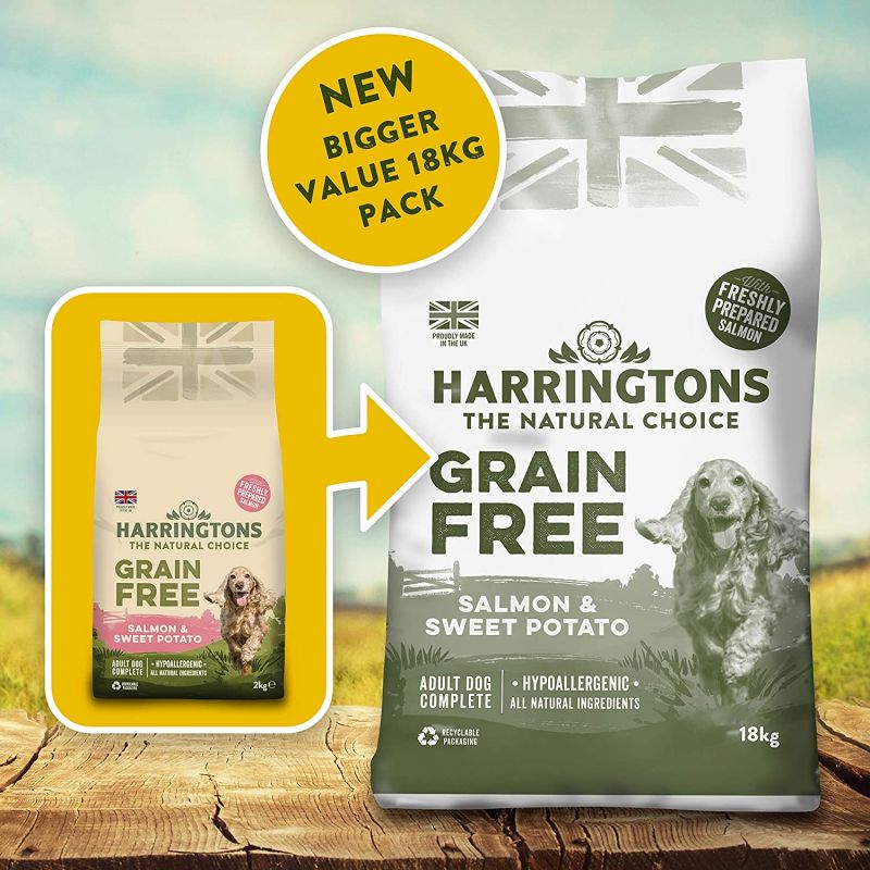 Harringtons Complete Grain Free Hypoallergenic Salmon & Sweet Potato Dry Dog Food 18kg