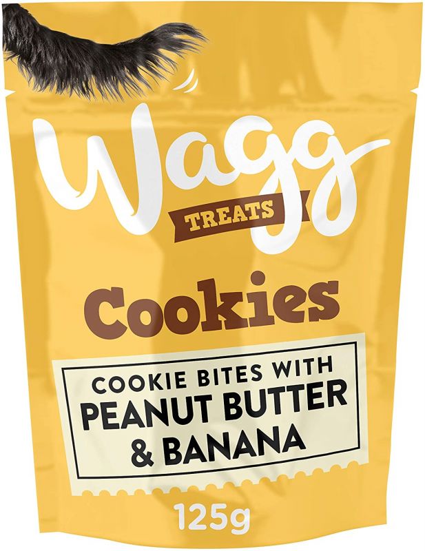 Wagg Peanut Butter and Banana Cookie Dog Treats, 125 g, (Pack of 7)